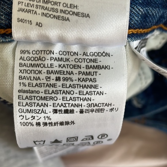 Levi’s White Oak Cone Denim High Rise Button Fly Straight Leg Ankle Jeans 25 - Picture 4 of 5